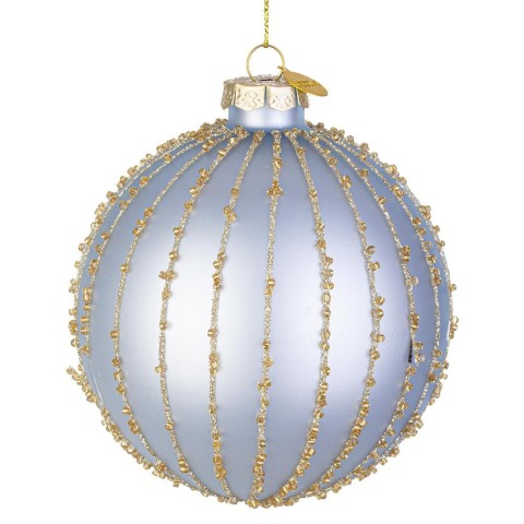 SFERA VETRO STRING PERLA D10